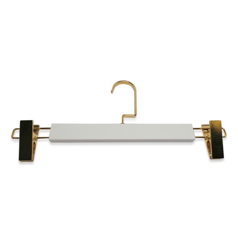 High Quality White Lotus Wood Wooden Pants Hanger