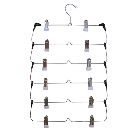 6 tier Metal Multi Tiers Hangers With Clips
