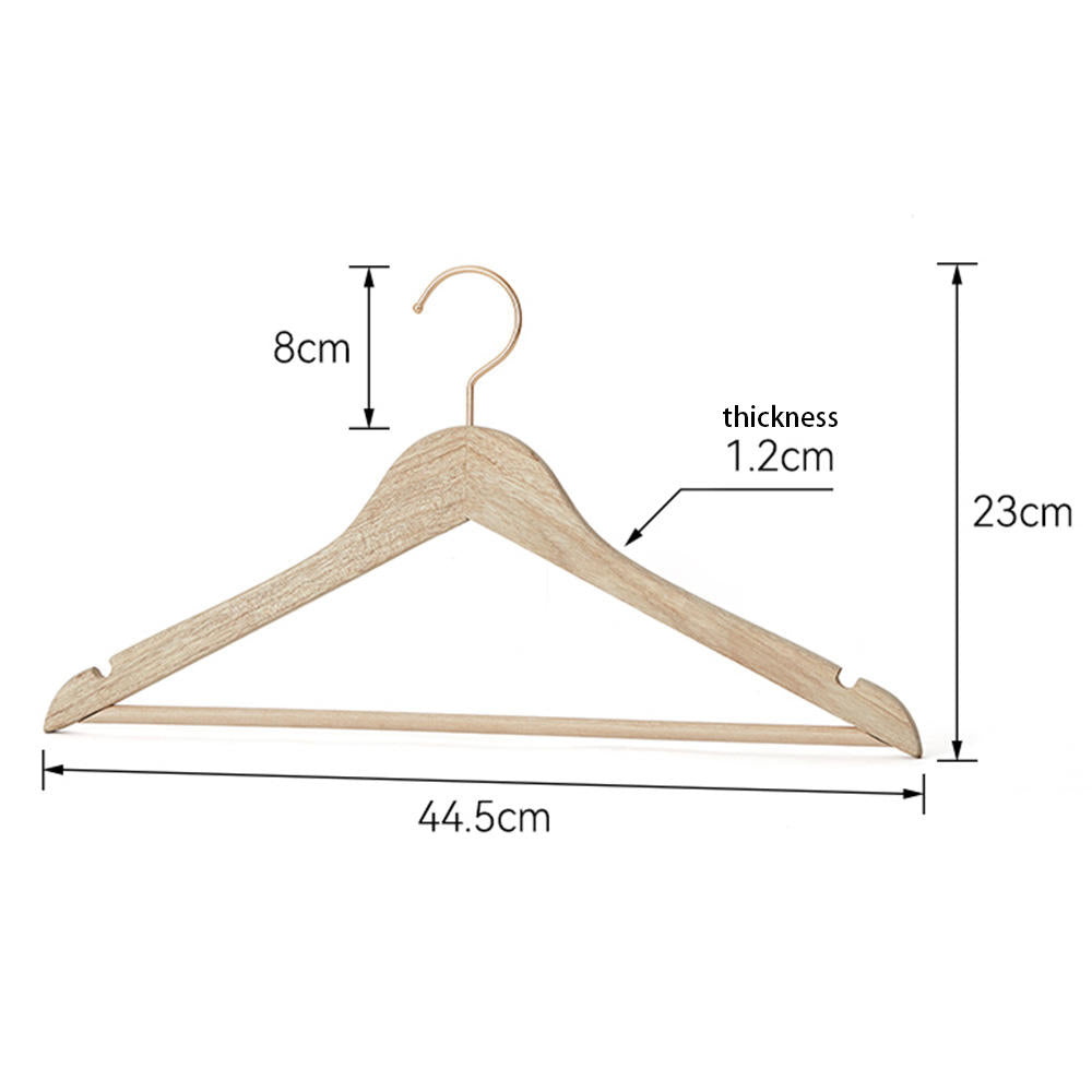 Top Quality Camphor Wooden Hanger with Trouser bar Anti-slip Notches