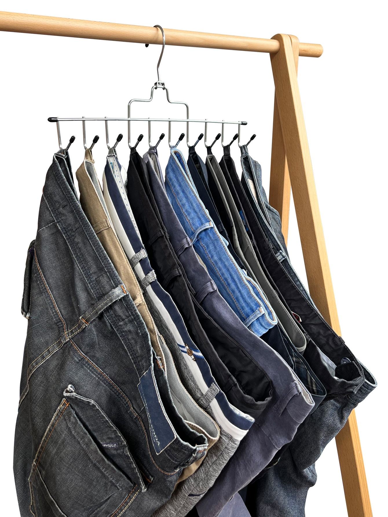 Multifunctional 10 Metal Chrome hooks Hanger