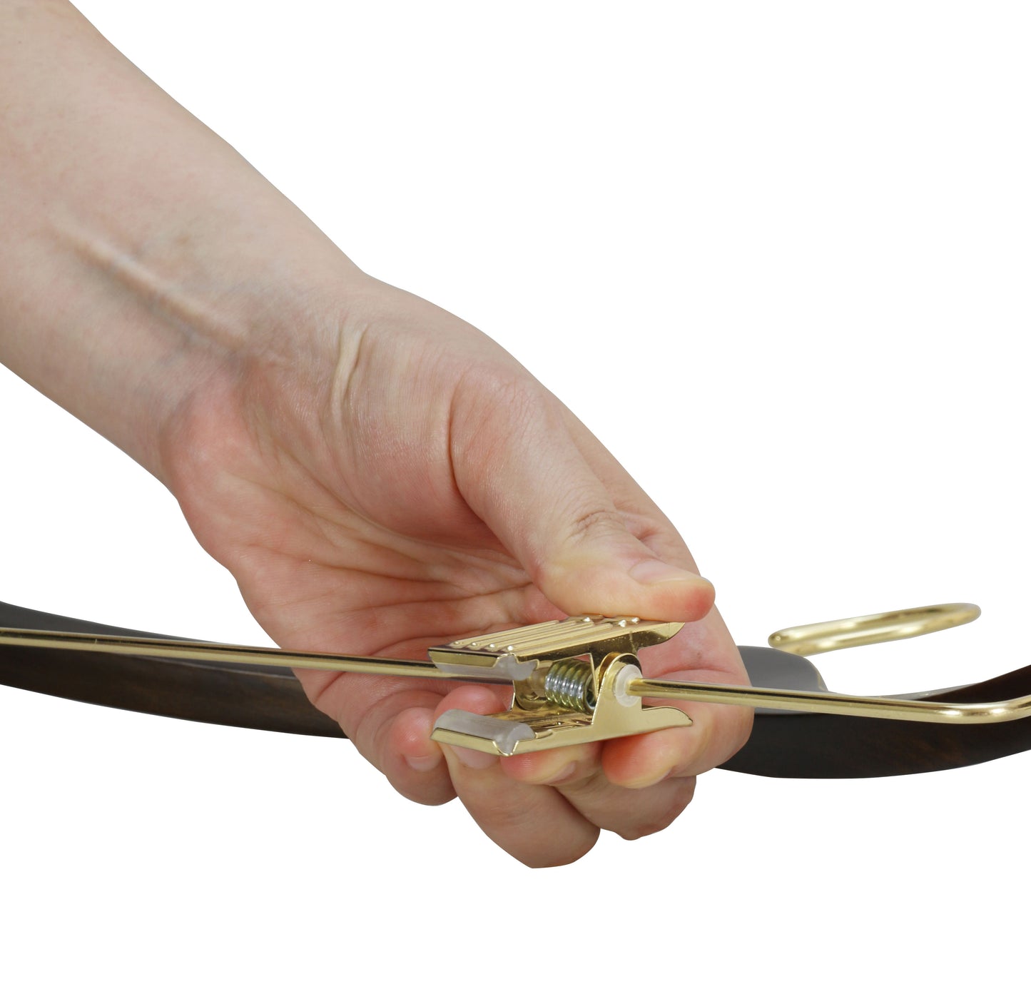 Wooden hangers wooden pants hangers with gold clips