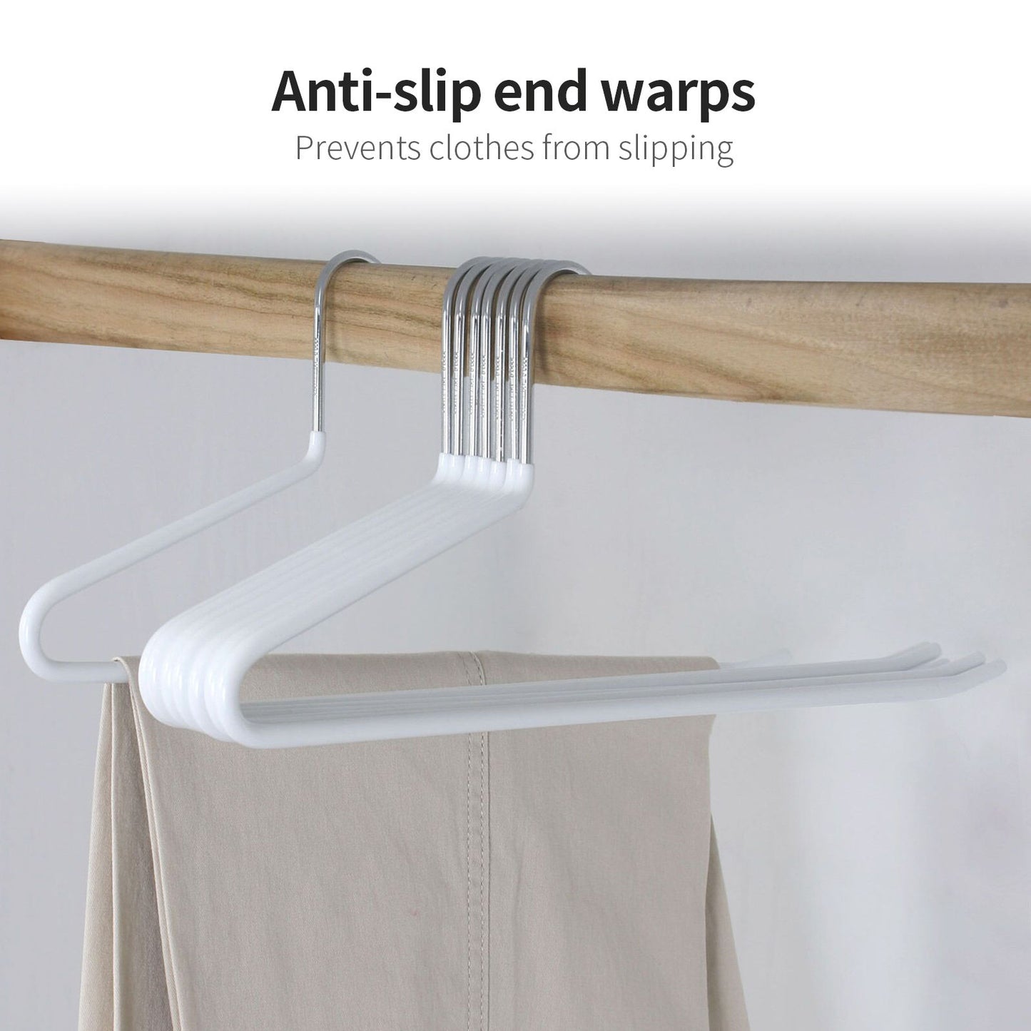 PVC Coated Metal Hanger with Single Rod