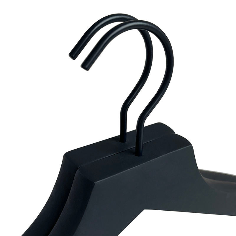 Rubber Coated Wooden Hanger Cloth Hanger With Rack Anti-slip