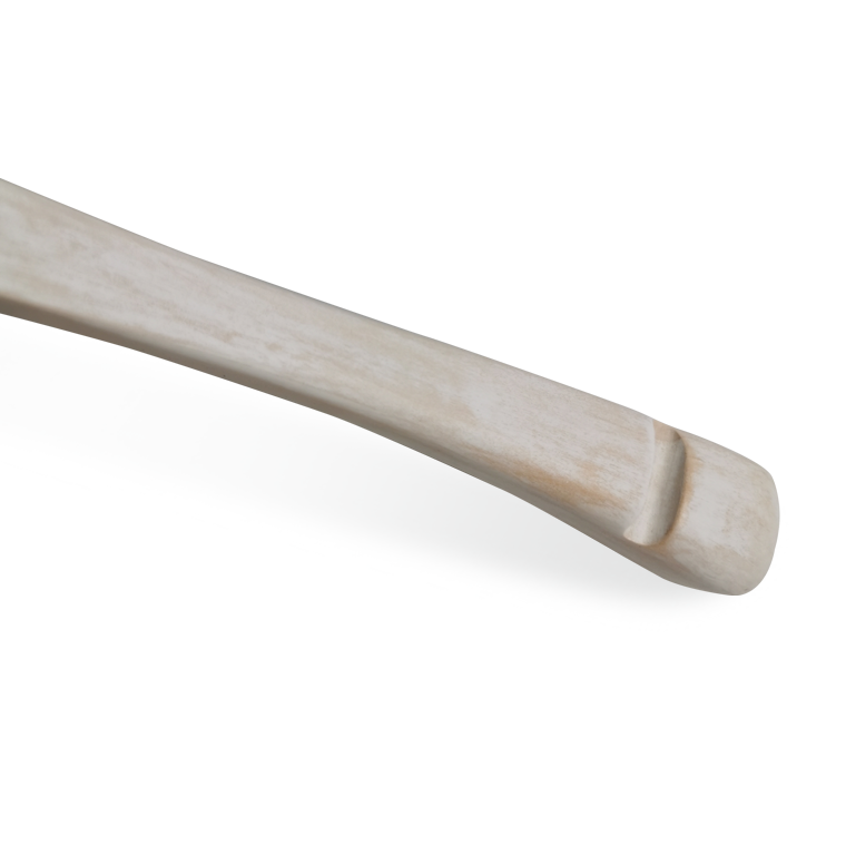 High Quality Wash White Color Lotus Wood Clothing Hanger