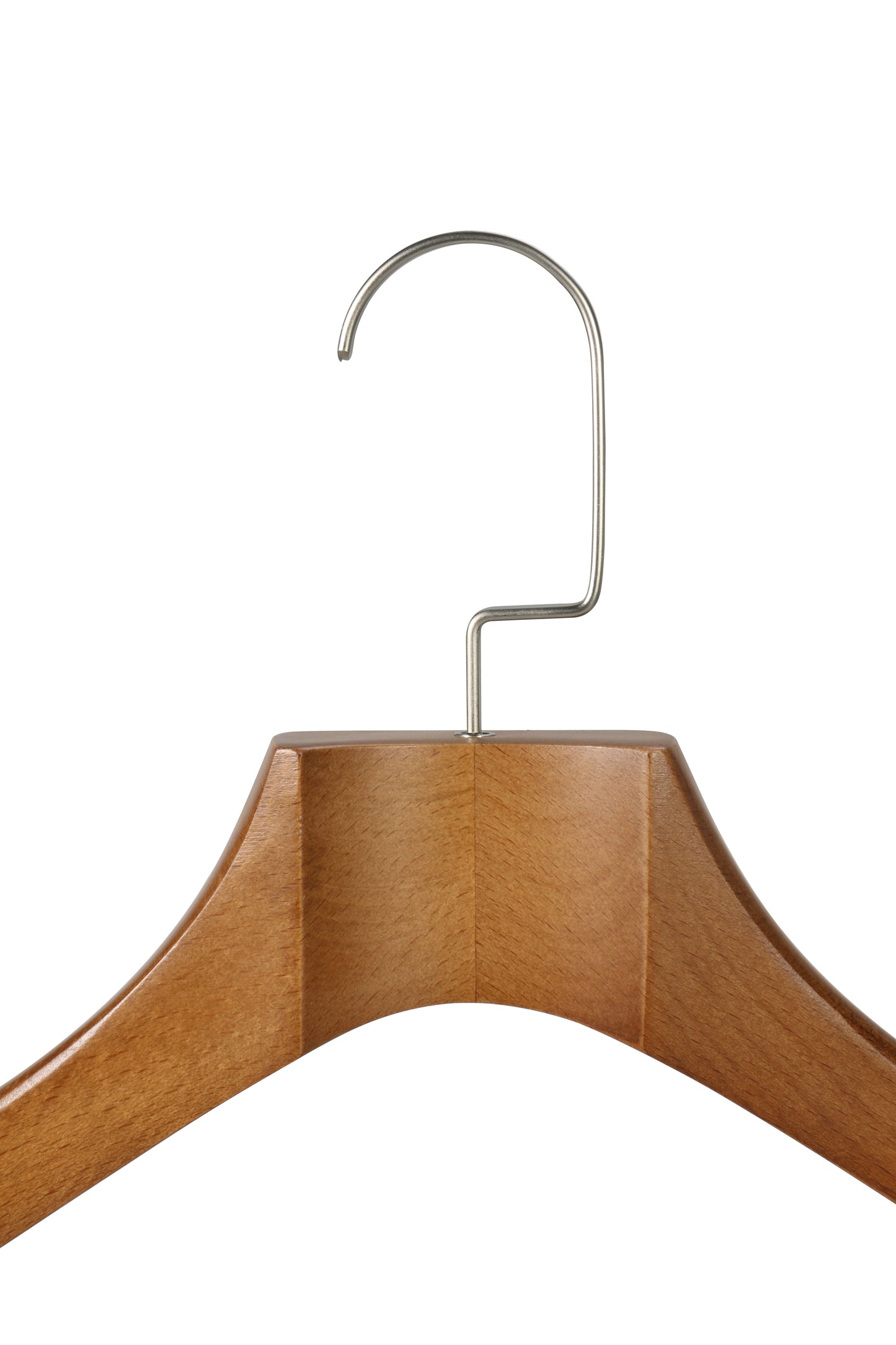 Top Quality Beech Wooden Hanger With Anti-slip Velvet Bar