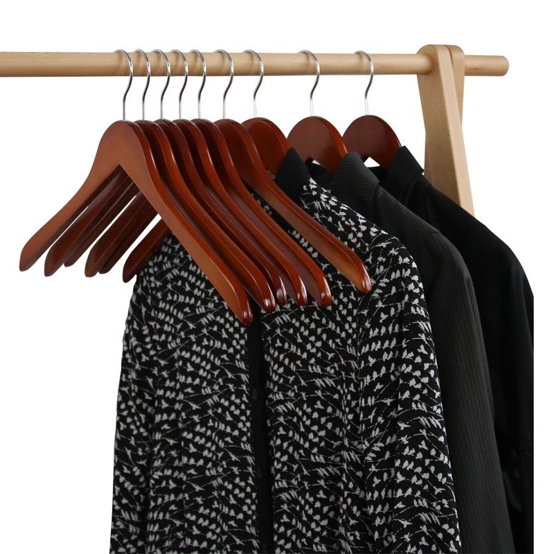 High Quality Customized Wooden Brown Hangers