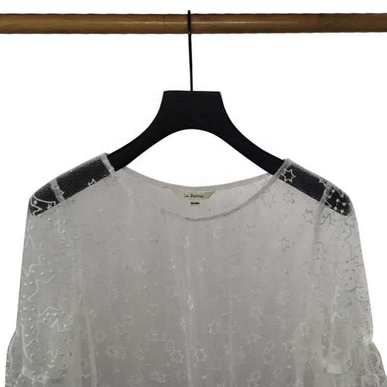 Luxury Black Wooden Jacket Hanger With Wide Shoulder