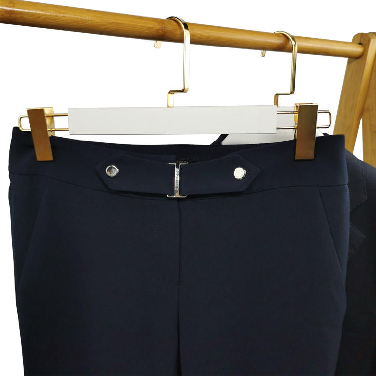High Quality White Lotus Wood Wooden Pants Hanger
