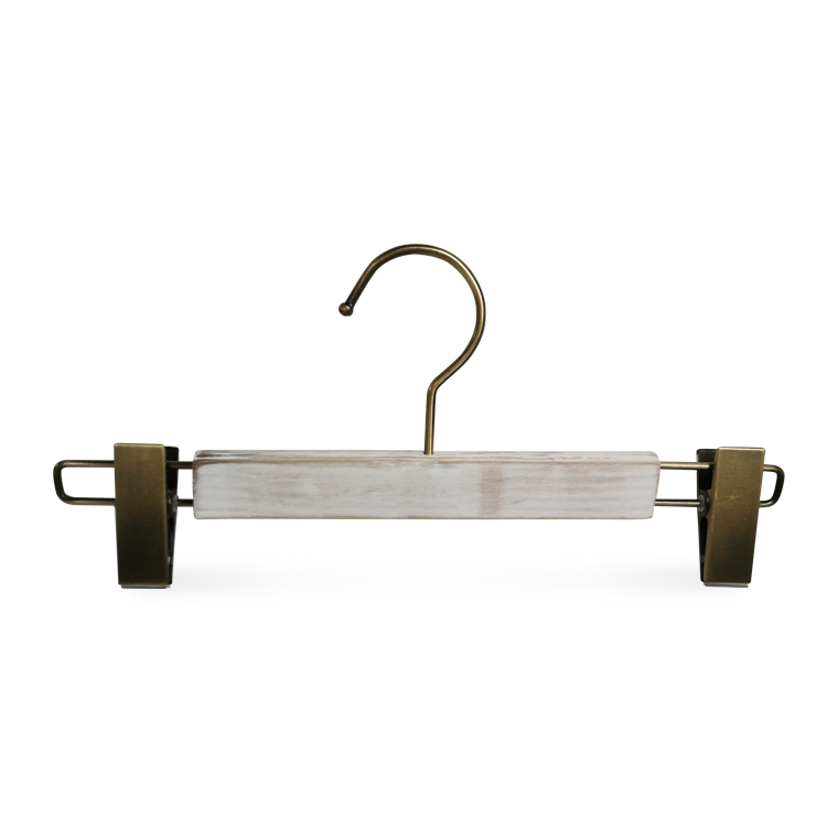 High Quality Wash White Color Lotus Wood Clothing Hanger