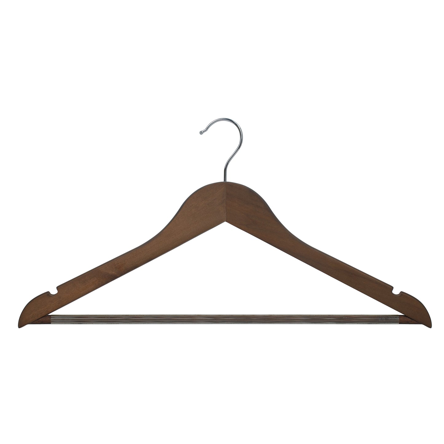 High-quality brown custom wooden hangers