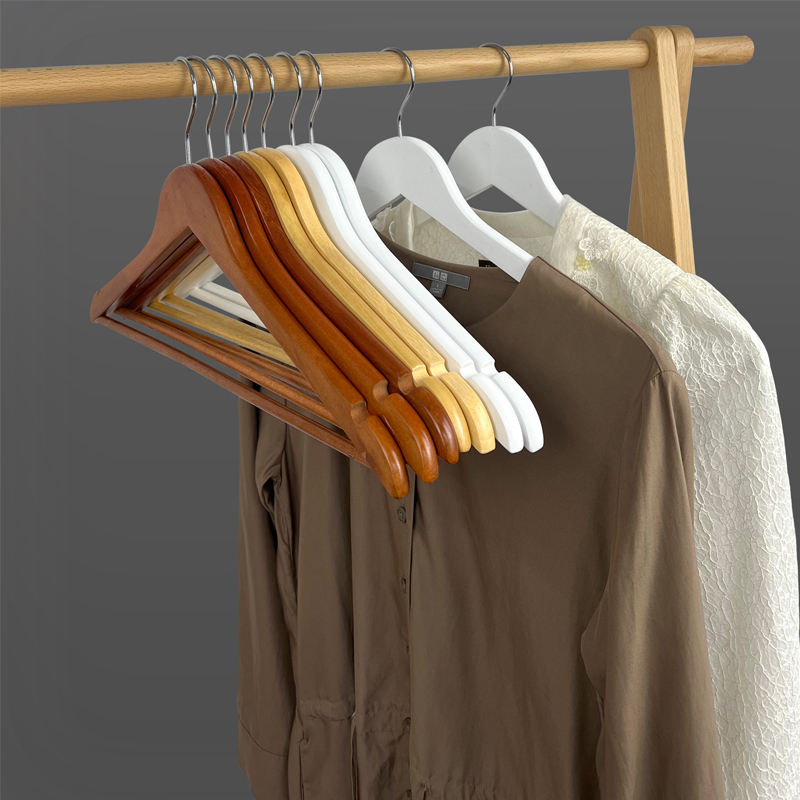 2cm Thickened Solid Wooden Hanger