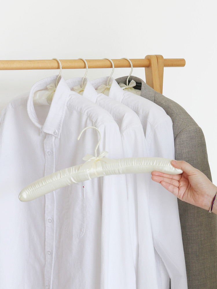 Beige Satin Hanger For Suit Shirt Women Hanger