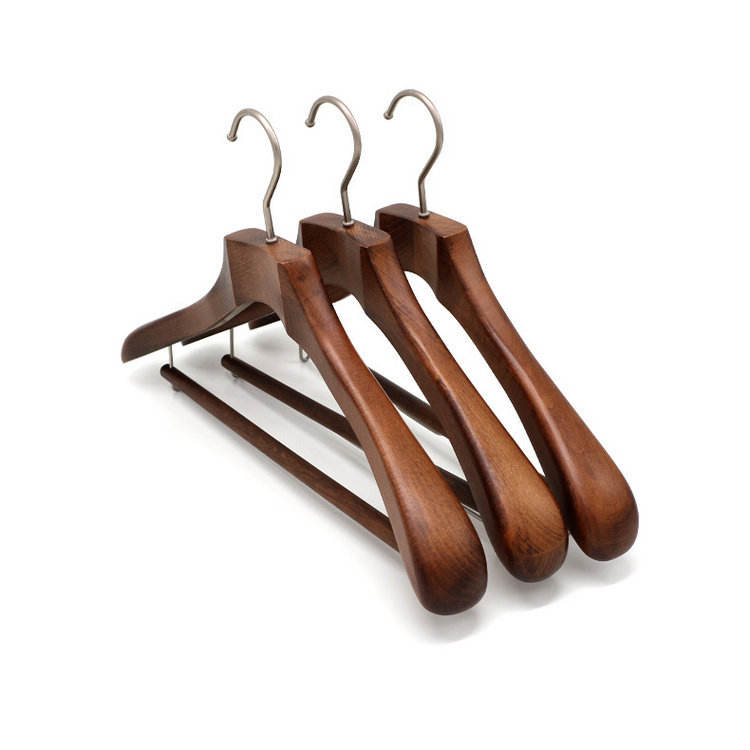 Luxury Solid Wooden Hangers for Suits Men's Clothing