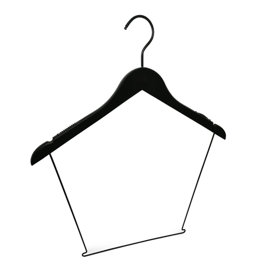 Black Color Wood Swimming Clothing Hanger