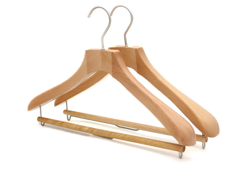 Luxury Solid Wooden Hangers for Suits Men's Clothing