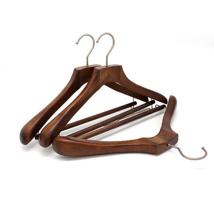 Luxury Solid Wooden Hangers for Suits Men's Clothing