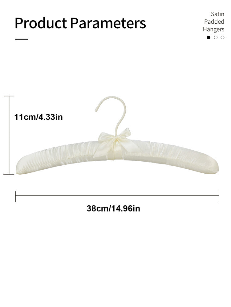 Beige Satin Hanger For Suit Shirt Women Hanger