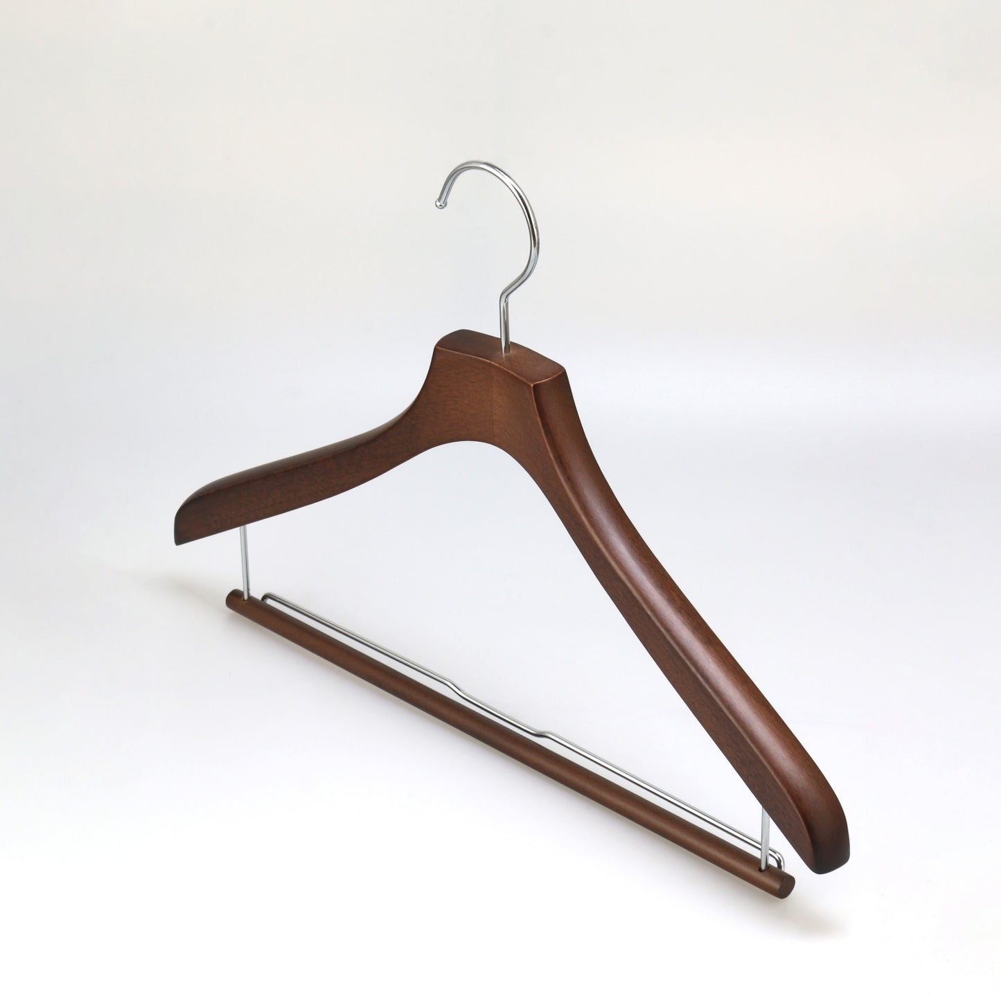 Chestnut Color Beech Wood Hanger With Round Pole