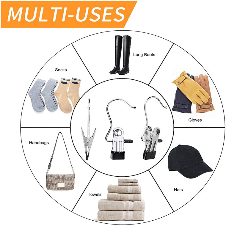 Heavy Metal Multifunction Cap Towel Hanger With Clips