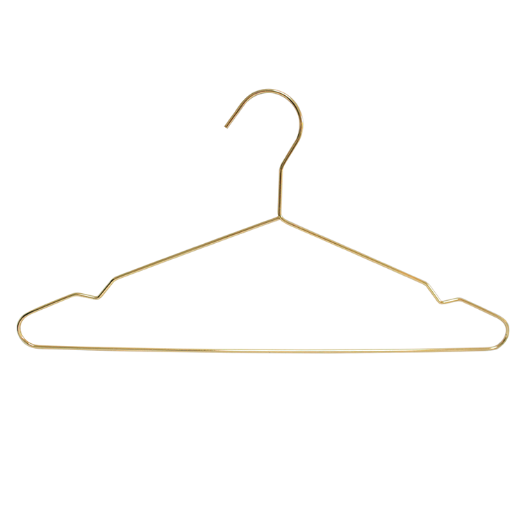 Gold Metal clothes Hanger For Garment Display
