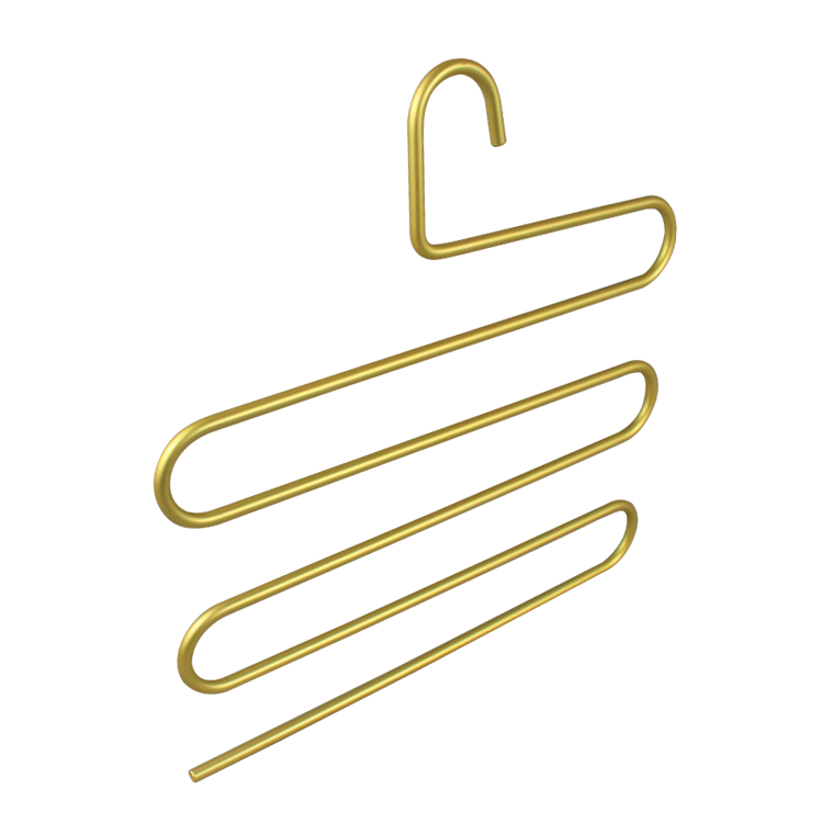 Strong 5 layer Multifunction Gold Heavy Metal pants Hangers