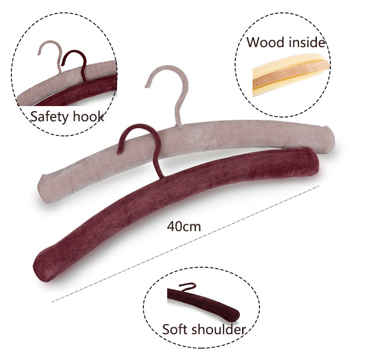Anti Slip Wedding Dress Satin Padded Hanger