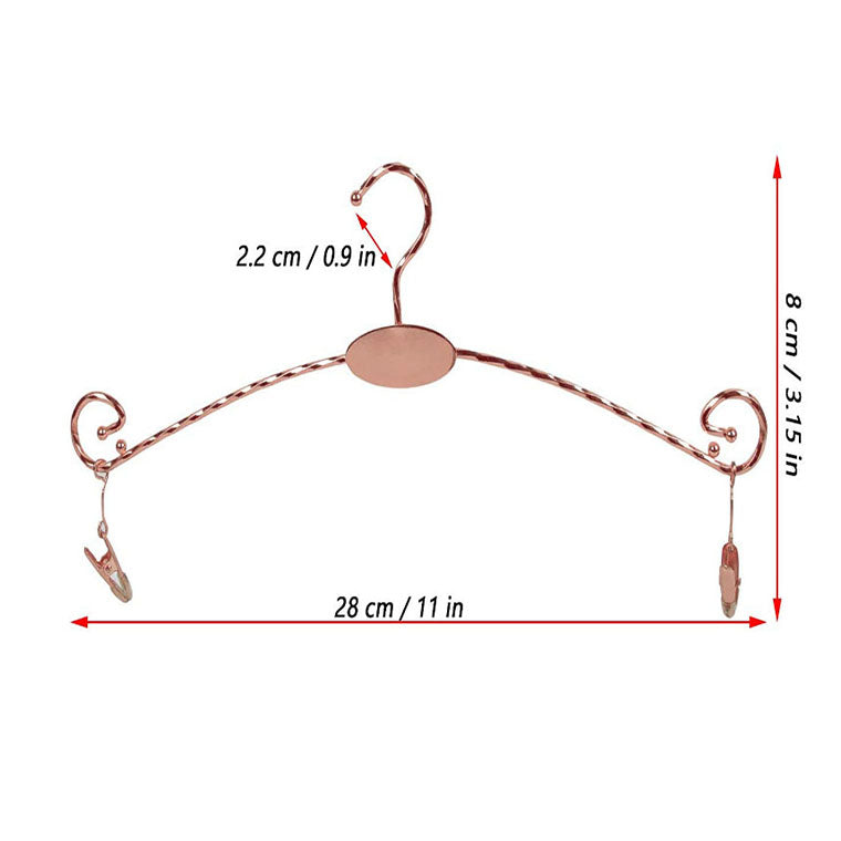Rose Gold Heavy Strong Metal Underwear Hangers