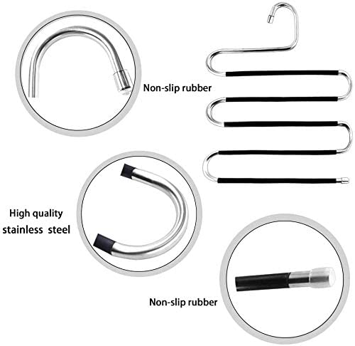 S-Shape Space Saving 5 layer Multifunction Heavy Metal pants Hangers