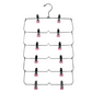6 tier Pink Color Metal Multi Tiers Hangers With Clips
