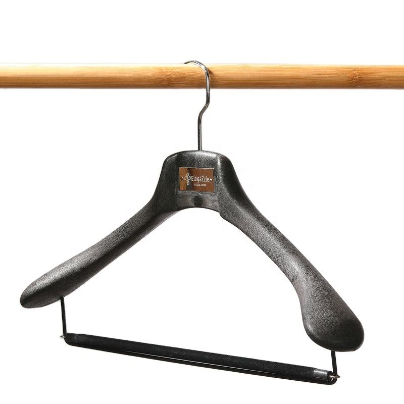 Quality Plastic Hanger With Custom Logo Velvet Pant Bar