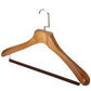 Top Quality Beech Wooden Hanger With Anti-slip Velvet Bar