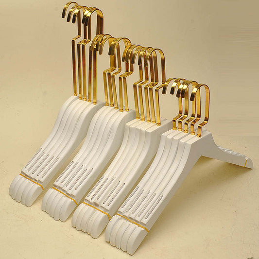 Dadi Gold Hook Hanger White Color Wooden Hanger