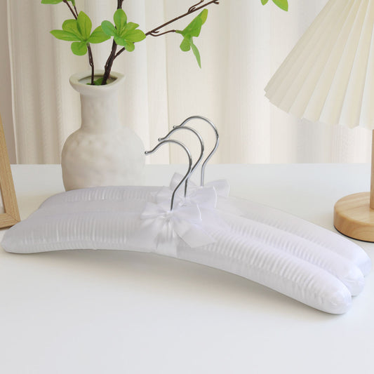 White Silk Satin Padded Hanger