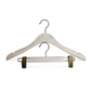 High Quality Wash White Color Lotus Wood Clothing Hanger