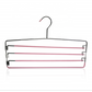 4 Layers Metal Pink Pants Hanger Rubberized Anti slip