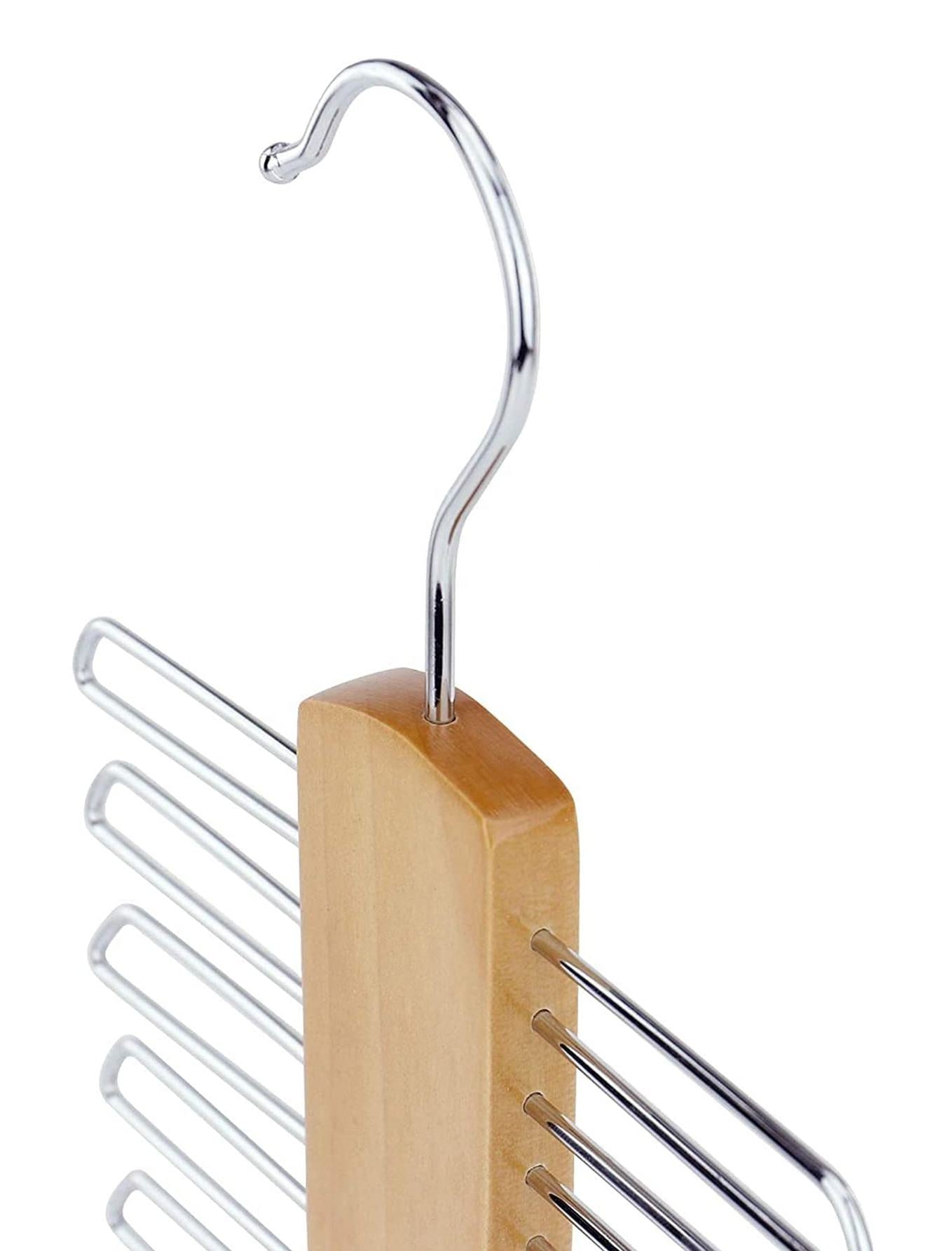 Premium Non-Slip Wooden Tie Rack with 20 Hooks