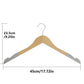 Natural wooden flocked shoulder anti-slip hanger
