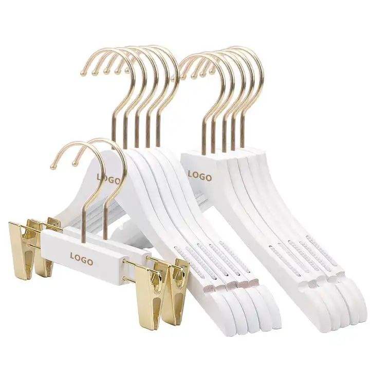 Dadi Gold Hook Hanger White Color Wooden Hanger