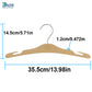 Beechwood bra hanger with anti-slip notches