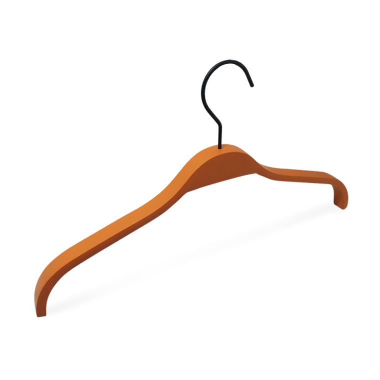 Luxury Orange Color Laminated Wood Clothing Hanger