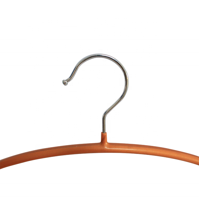 Metal Cloths Hangers With Rubberized  PVC Coated