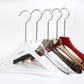 White acrylic cloth hanger with anti slip strip