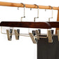 Solid Wooden Trousers Clips Pant Hanger