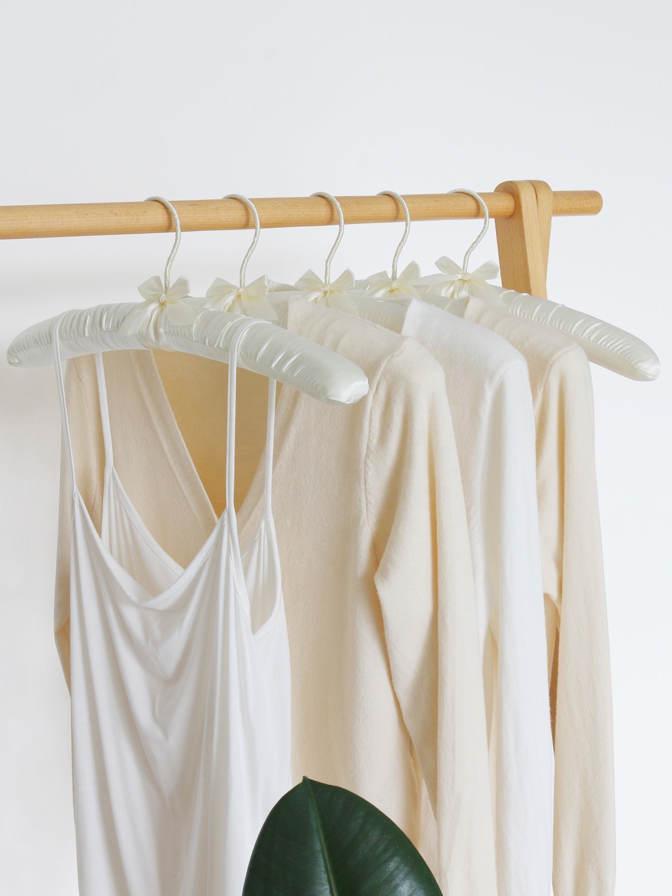 White Silk Satin Padded Hanger