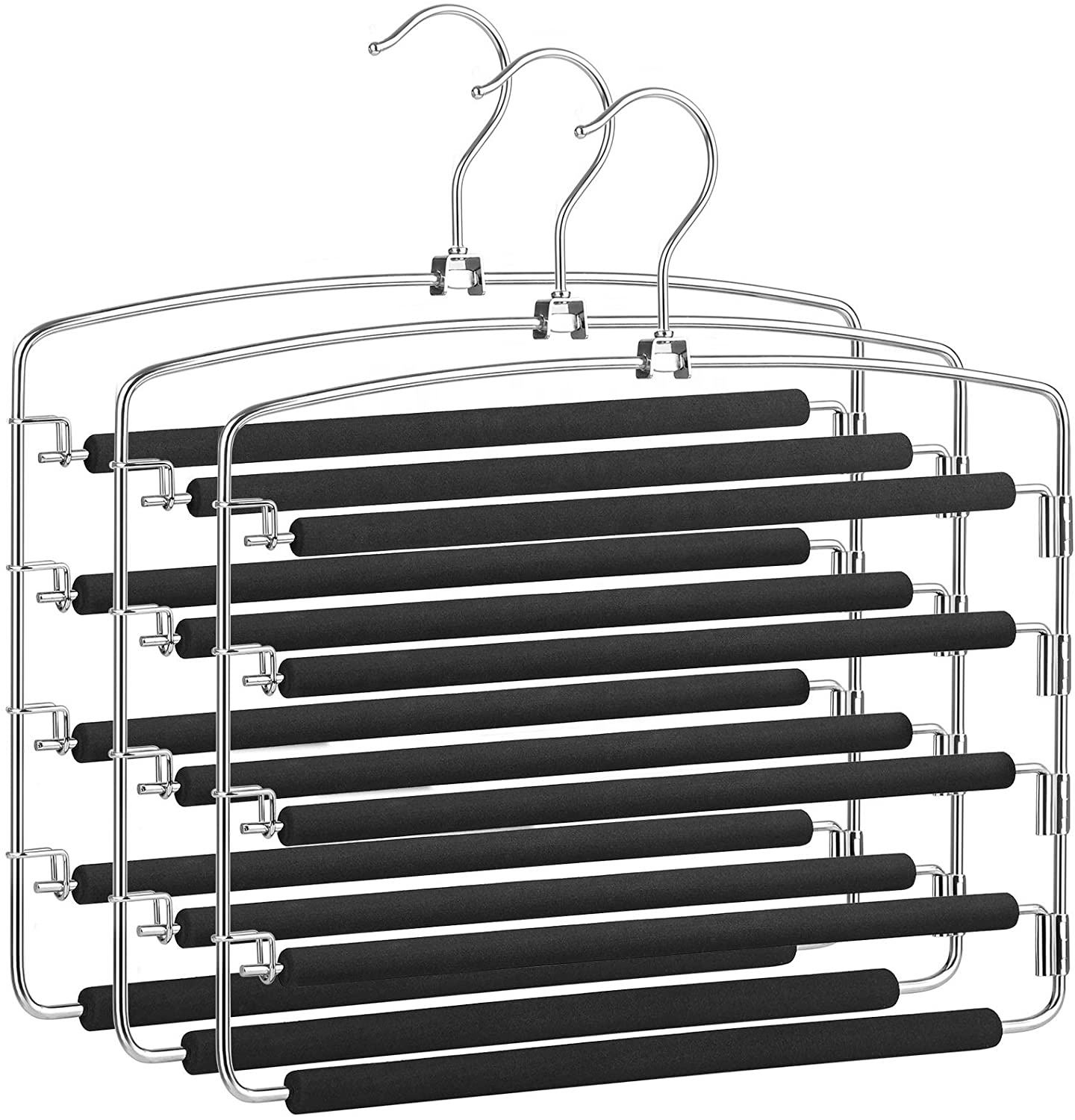 Multi Layers Metal Clothes Trouser Hangers with Foam Padded