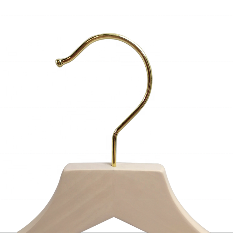 Top Hanger With Velvet Shoulder Golden Hook
