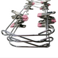 6 tier Pink Color Metal Multi Tiers Hangers With Clips