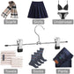 Functional Metal Hanger With Black PVC Covered Clips