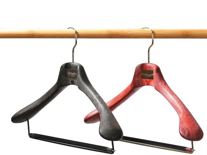 Quality Plastic Hanger With Custom Logo Velvet Pant Bar
