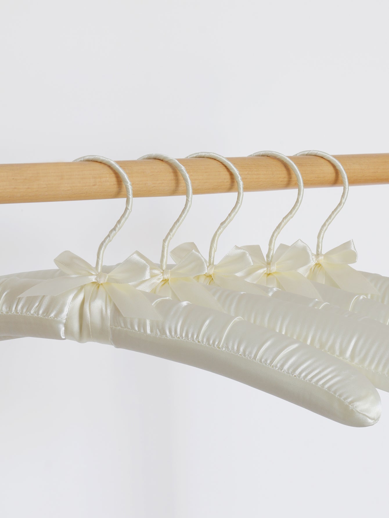 White Silk Satin Padded Hanger